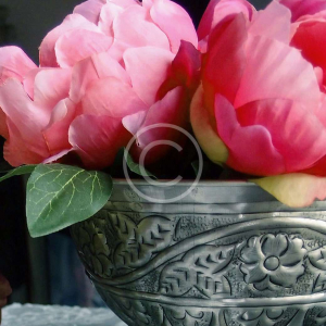 Silver Plated Compote with Ornaments